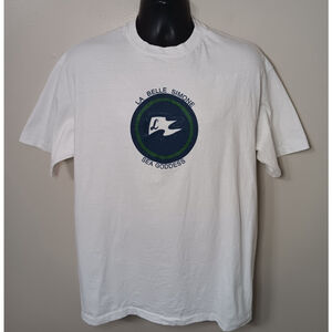Vintage 90s Le Belle Simone Sea Goddess Yacht XL T-shirt Single Stitch USA EUC